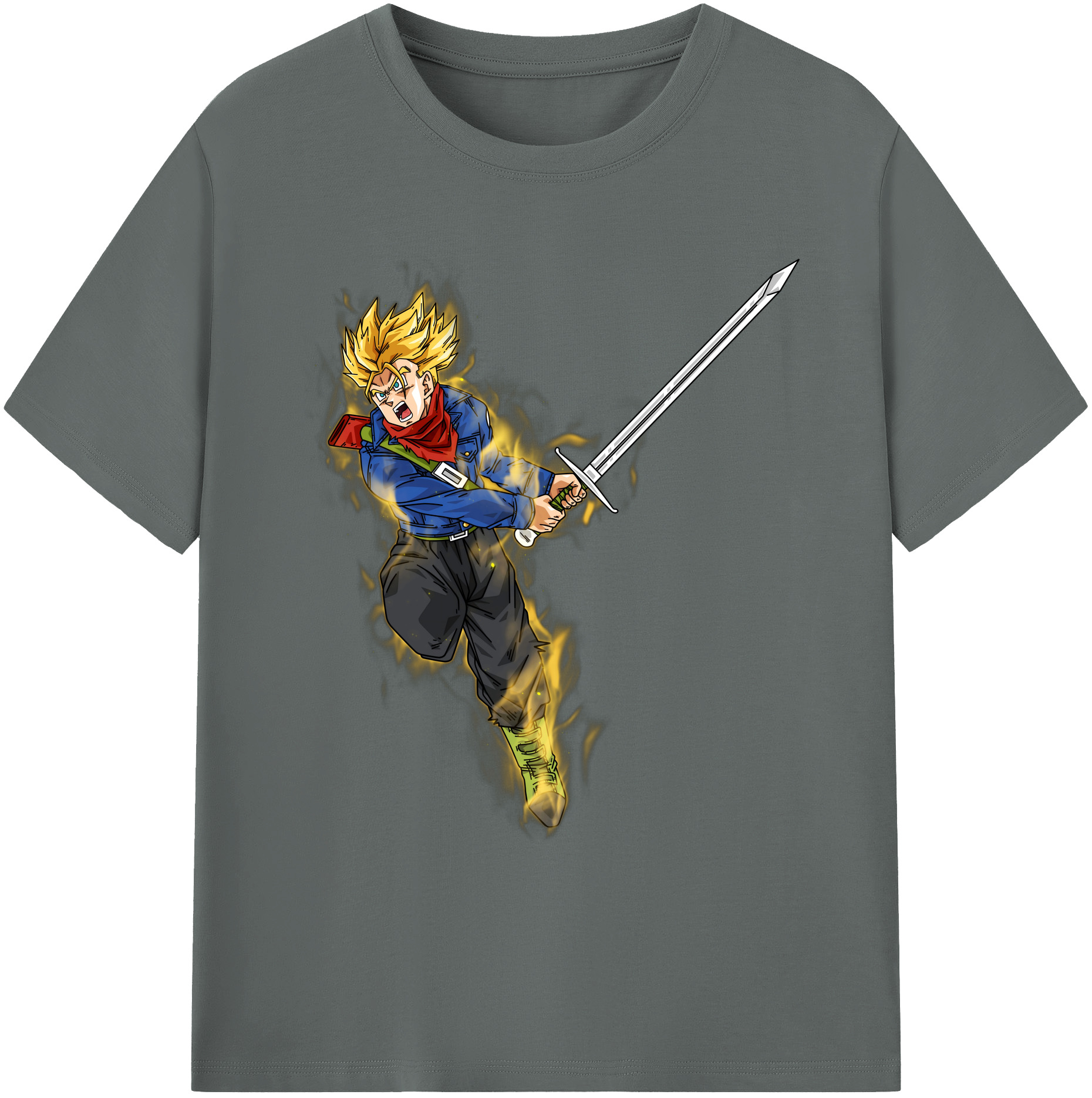 （画像用） ドラゴンボール トランクス（Torankusu）DRAGON BALL Trunks 綿100％ メンズ半袖Tシャツ｜肌触りやわらか＆通気性